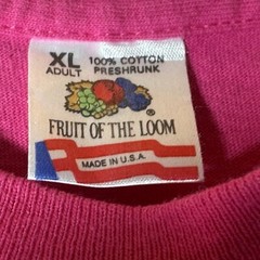 Vintage Fruit of the Loom Shirt Adult Extra Large Pink Made in USA Humor Mens