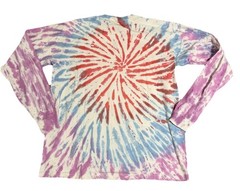 Dumbgood X Beetlejuice Mens Tie Dye Long Sleeve Shirt Maitlands Movie XL