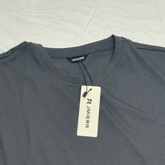 JMIERR Men’s XL Ribbed Shirts SET OF 2: Long Sleeve Grey & Short Sleeve Green