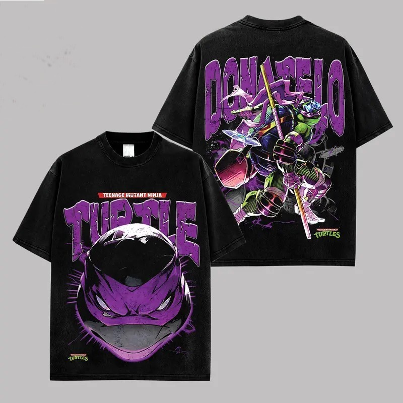 Teenage Mutant Ninja Turtles Graphic T-Shirt Retro Cartoon Tee Funny Gift