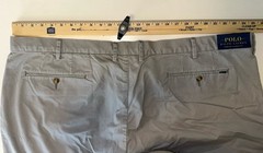 NWT Polo Ralph Lauren 50×27 Soft Gray Flat Front Polo Chino Cotton Twill $84.99