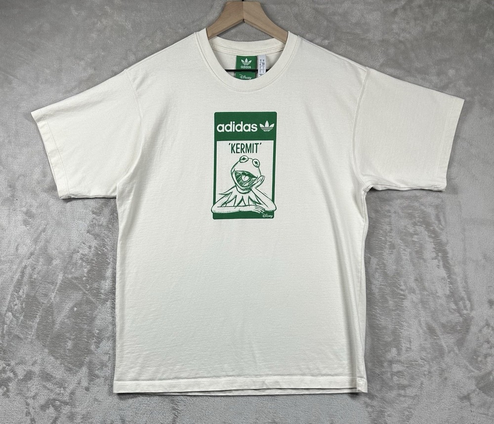 Kermit The Frog Adidas Disney T-Shirt Men’s Small Organic Cotton Non Dyed GQ4152