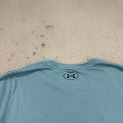 Under Armour Project Rock Shirt Mens Small Blue Brahma Bull Graphic Crew Neck