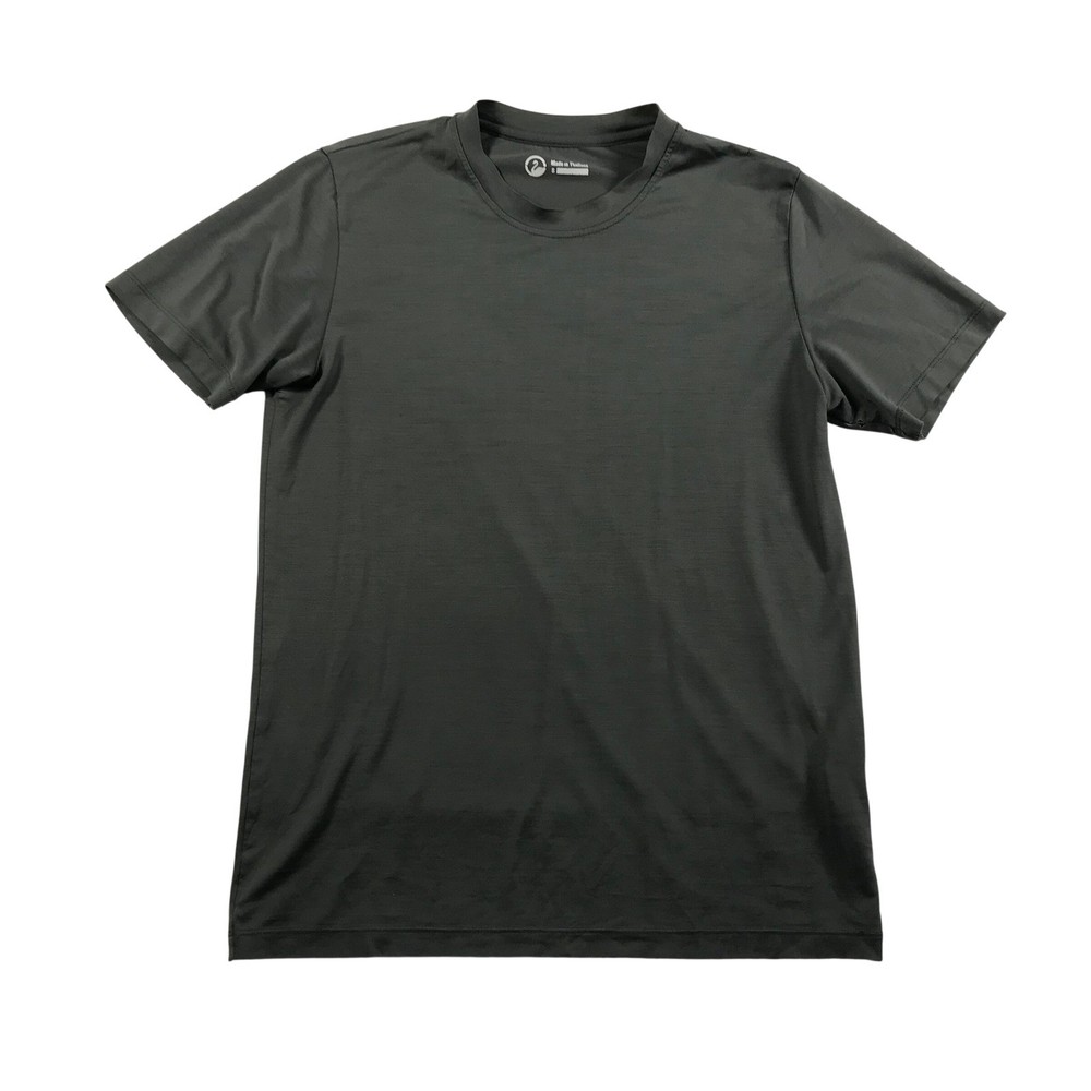 Swan Merino Wool Blend T-Shirt Mens Small Gray Short Sleeve Base Layer Hiking