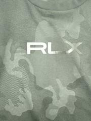 RLX Ralph Lauren Grey Camo T-Shirt, M, Recycled Polyester, Textured Weave