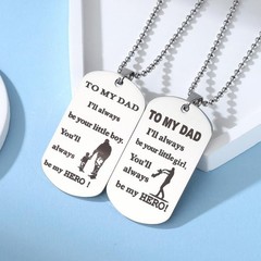Dog Tag Gifts for Dad Father Dad Gift Idea Stainless Steel with Gift Box