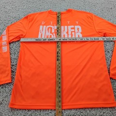 Dirty Hooker Shirt Mens Large Orange Performance Fishing Beach Beer Outdoor A8
