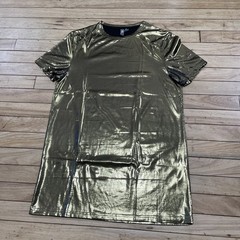 ASOS Shiny Gold Shirt Adult S Metallic Bright Shiny Disco 1970s NY Club Scene