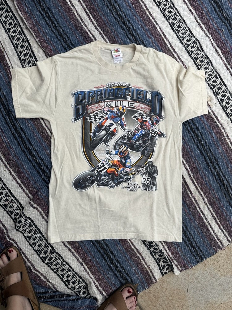 2005 Springfield Mile AMA Motorcycle Dirt Track Race T Shirt Medium EUC