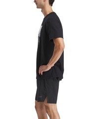 Reebok T-Shirt Men’s Black Graphic Print Short Sleeve Crew Neck Pullover FTS806