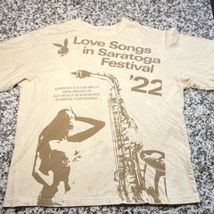 Playboy by PacSun Love Songs Saratoga Festival 2022 Graphic Tee Beige Men’s L