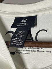 H&M Tupac Shakur Graphic Print Tee White Loose Fit Crew Neck Short Sleeve XS