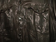 Men’s All Saints MCKAY LEATHER SHIRT jacket overshirt XL (ref80) £199.99!!!!!