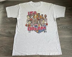 Dream Team Shirt 1992 Vintage Rare 90_s Caricature Tshirt S-3XL Fastship