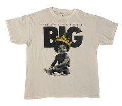 The Notorious Big Crown Brooklyn Mint White Graphic Rap T-Shirt Large