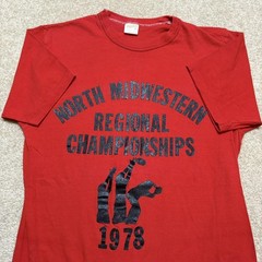 Vtg 70s Sportswear Shirt Mens Large North Midwestern Championships 1978 Retro