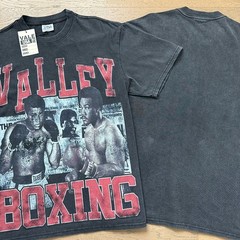 Vale Forever Heaven TEE Two people boxing print wash Style Mens T-shirt
