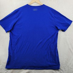 Under Armour Heatgear Loose Fit Men’s Size XL Solid Blue Logo Crew-Neck T-Shirt