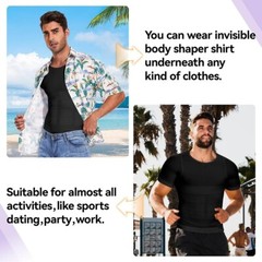 Gynecomastia Men’s Slimming Shaper Shirt Abs Abdomen Slim Compression Shapewear