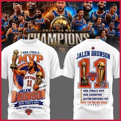 ✍️BEST PRICE – Jalen Brunson #11 New York Basketball 2026 Finals MVP Champs Tee
