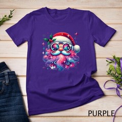 Colorful Santa Claus Rainbow Beard #1 Funny Christmas Shirt Unisex T-shirt