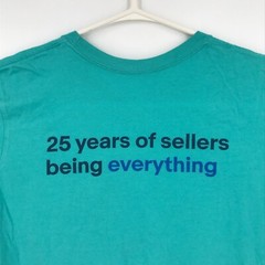 eBay Mens Shirt Large Green Blue Short Sleeve Crew Neck 25th Anniversary