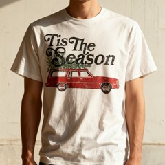 ’Tis The Season Retro Wagon Christmas Tree Holiday T-Shirt