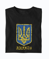Ukraine T-Shirt Ukraine Flag Stand With Ukraine Vintage Coat of Arm Trident Tee