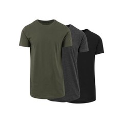 Build Your Brand Shaped Long Tee 3-Pack Men’s T-Shirt Extra Long Cut