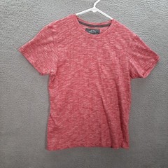 Bruno Shirt Adult Large Red White Geometric Lightweight Stretch Preppy Workwear