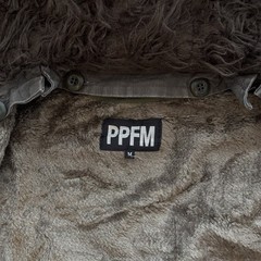 PPFM Fur Lined Military Hooded Parka Waxed Cotton Coat Japanese Brand Size M