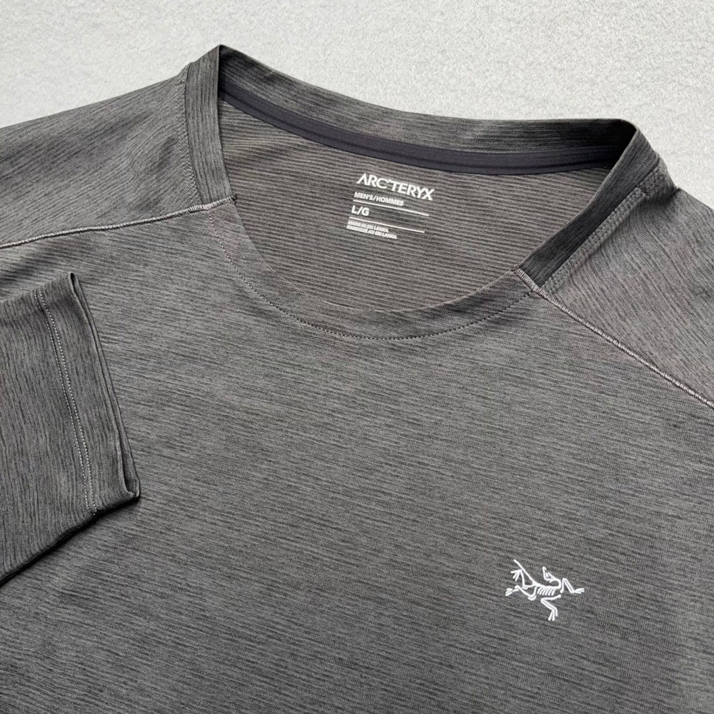 Arc’teryx Long Sleeve Base Layer Shirt Mens L Gray Performance Hiking NWOT