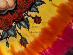 The Grateful Dead Space Your Face Liquid Blue Double sided Tie Dye L 100% Cotton