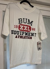 B.U.M. Equipment Men’s Crew Neck Size Large Color White