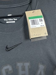 Nike T-Shirt Champs Destroyers Men XL Black Loose Fit Swoosh Cropped IH7618 New