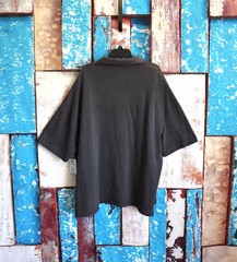 Men’s No Boundaries Oversize French Terry Polo Shirt XLARGE Charcoal Sky NEW