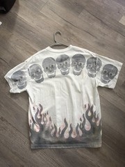 SATOSHI NAKAMOTO lost boys white skull tee, Size L