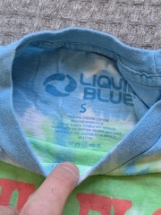 Pink Floyd Liquid Blue Shirt Mens Small Multicolor Tie Dye Dark Side Graphic Tee