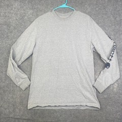 Carhartt K231 Original Fit T-Shirt Men’s Medium Long Sleeve Gray Spellout Work