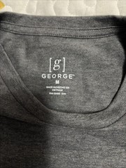 GEORGE Charcoal Grey Heather Short Sleeve Crew Neck Tee Shirt Sz. M*