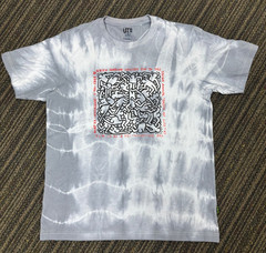 Keith Haring x Uniqlo UT Tie Dye T-Shirt Mens Medium Party of Life Graphic Pop