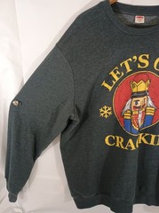 HOLIDAY Time LET’S Get CRACKIN’ 2XL 2XG 50-52 Long Sleeve Sweat Shirt RN 52469