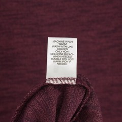 Dillard’s Rowm Men’s Long-Sleeve Henley Shirt XL Wine Purple Heather NWT