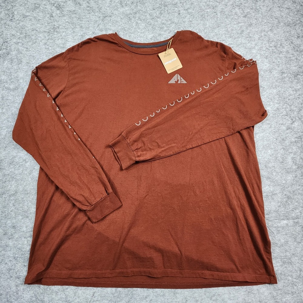 Patagonia Men’s XL Long-Sleeved Driftways Organic T-Shirt – Dried Vanilla