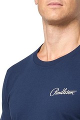 NEW Pendleton Native Tribal Men Shirt Size M NAVY Short Sleeve Cotton