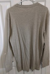 Jachs Thermal Waffleknit LS Shirt Mens XL Oatmeal Gray Base Layer 95% Cotto NWOT