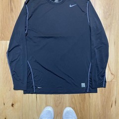 Nike Pro Men’S Black Long Sleeve Compression Shirt Athletic Active Size Xl
