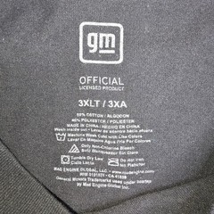 GENERAL MOTORS Men’s 3XLT Black Chevrolet T-shirt Chevy GM Truck Trucks -1481