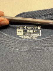 Carhartt Dearborn Loose Fit Shirt Mens 3XL Navy Blue Logo Cotton Jersey Workwear