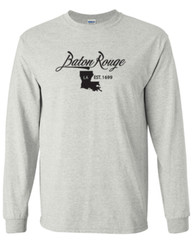 Baton Rouge Louisiana State T-Shirt Long Sleeve Graphic Tee Unisex Apparel